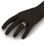 Stylish Leaf Rose Gold Plated Open Ring