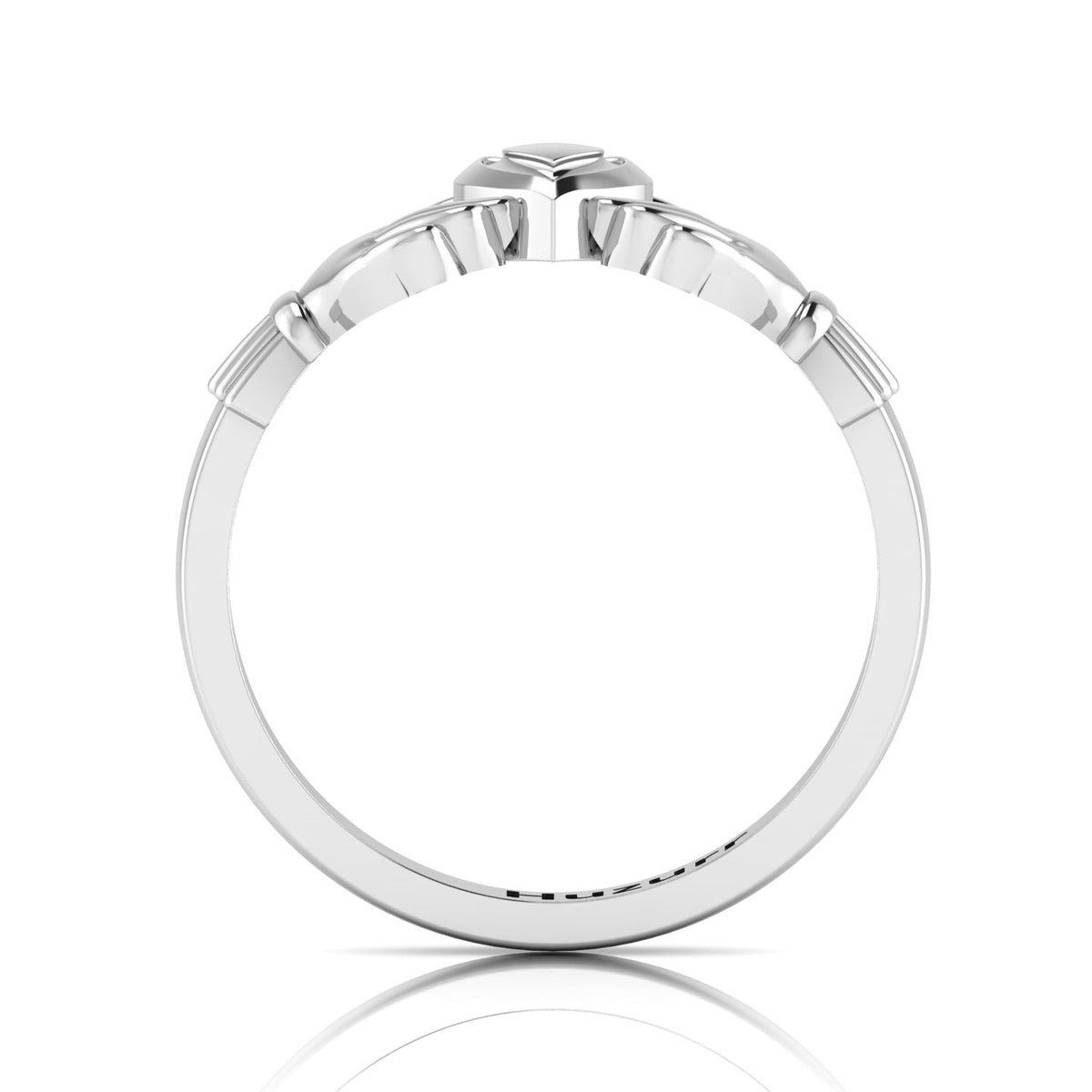 Heart Crown Sterling Silver Claddagh Ring