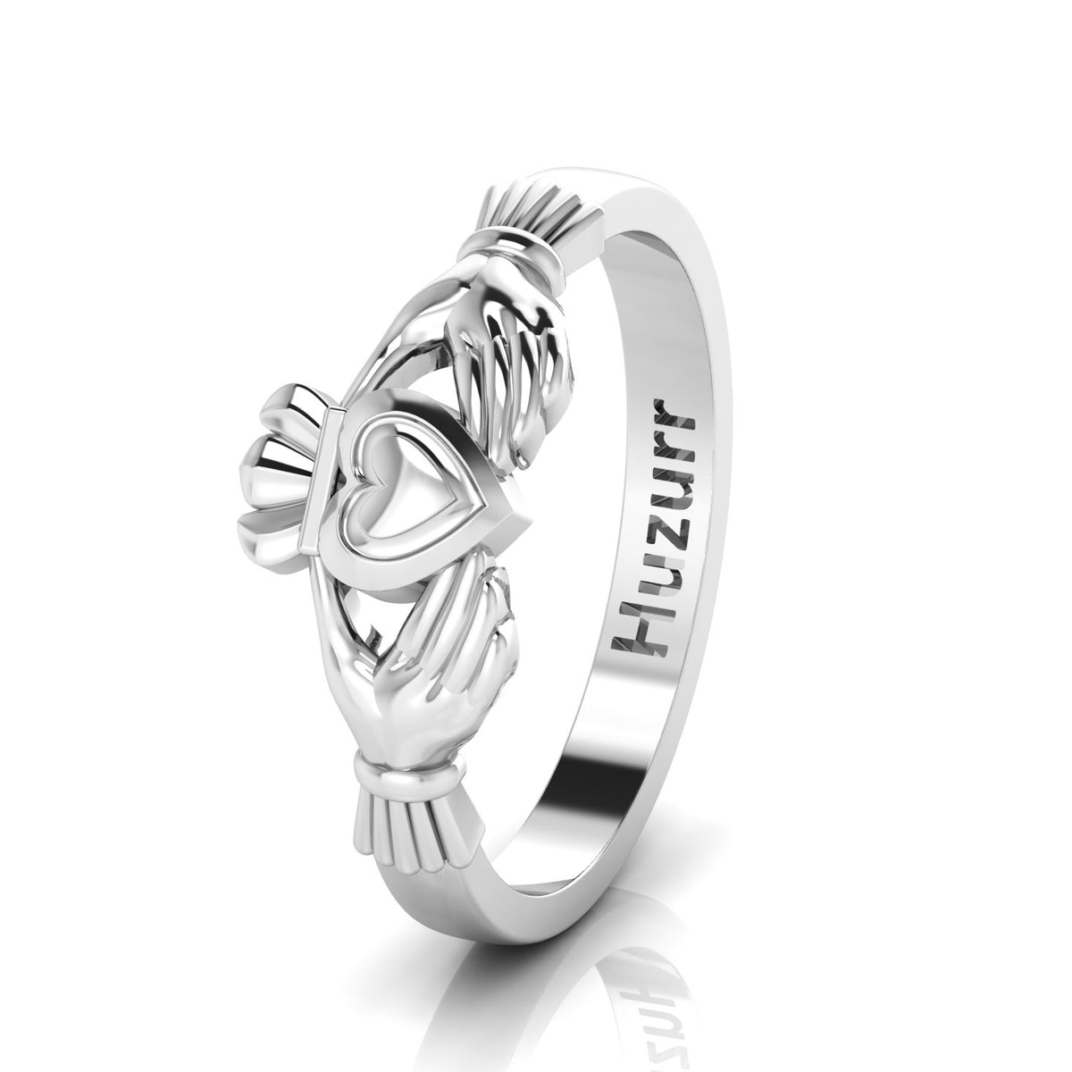 Heart Crown Sterling Silver Claddagh Ring