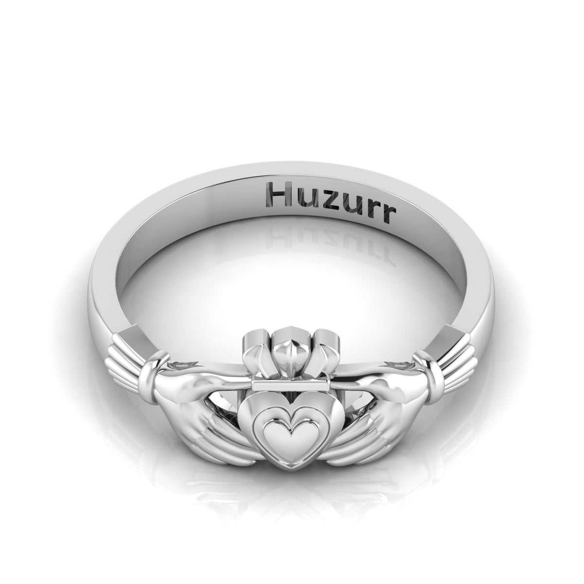 Heart Crown Sterling Silver Claddagh Ring
