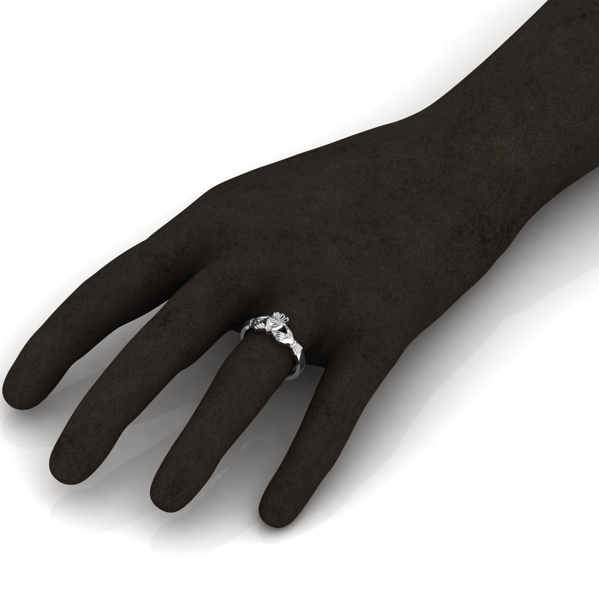 Heart Crown Sterling Silver Claddagh Ring