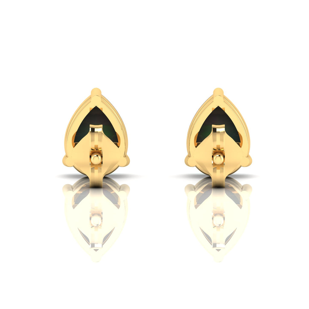 Pear-Cut Opal Stud Gold Plated Earrings