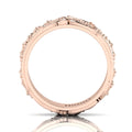 Stylish Flower Rose Gold Plated Band Ring
