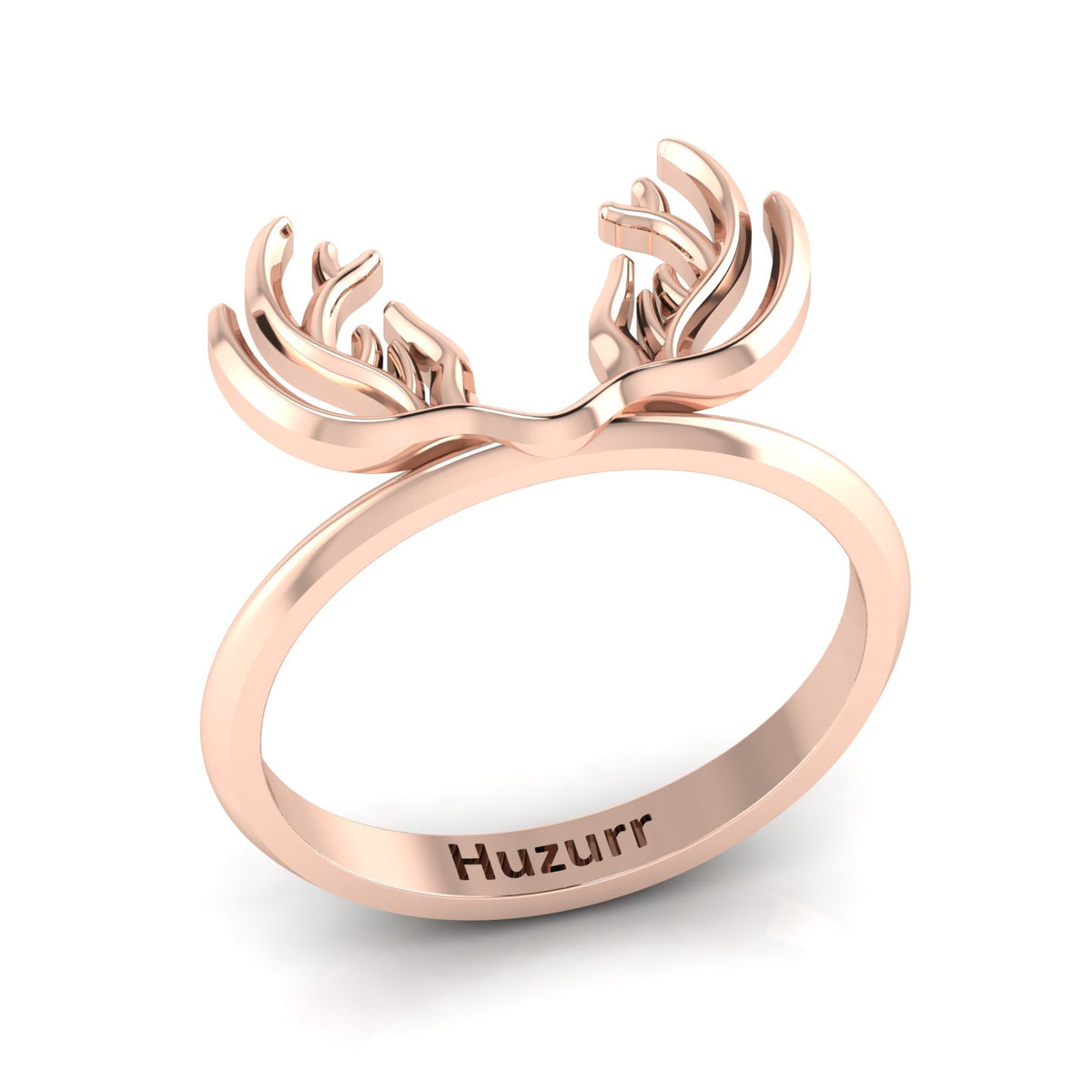 Deer Antler Rose Gold Plated Ring