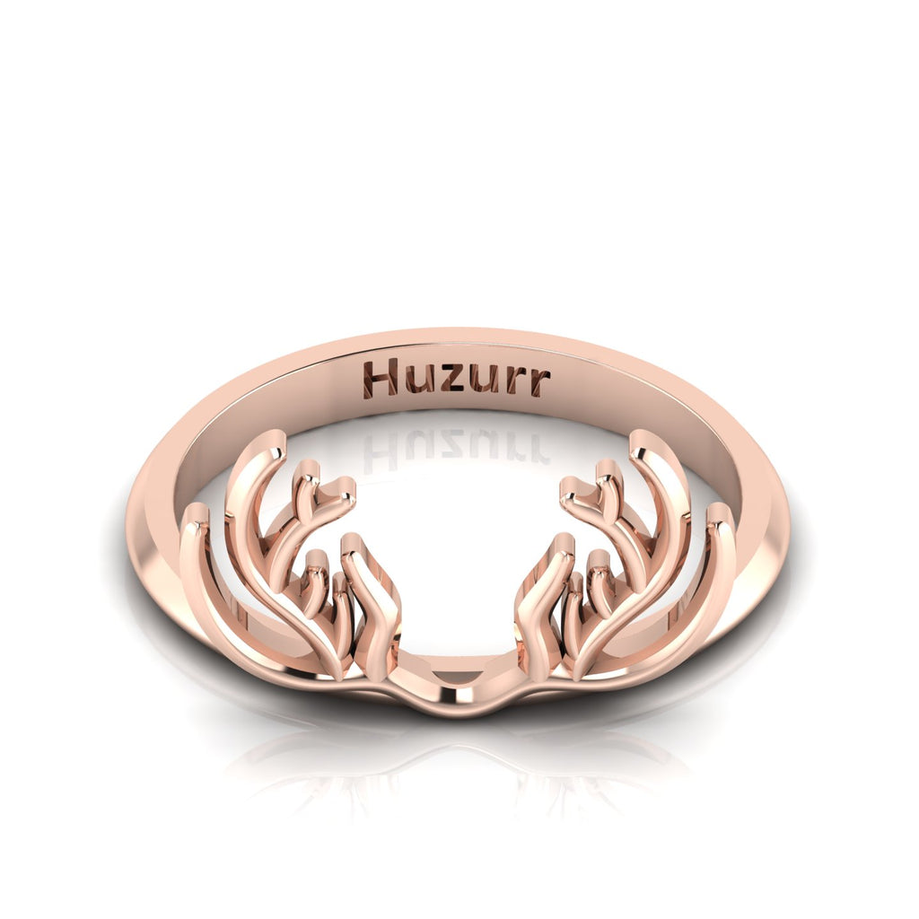 Deer Antler Rose Gold Plated Ring