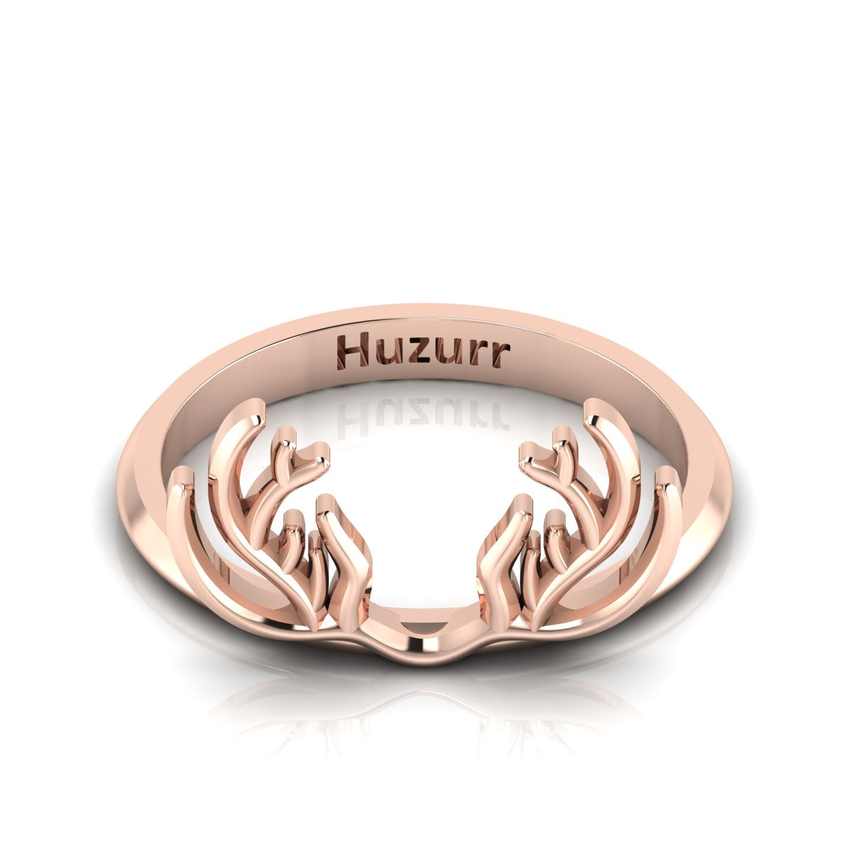 Deer Antler Rose Gold Plated Ring