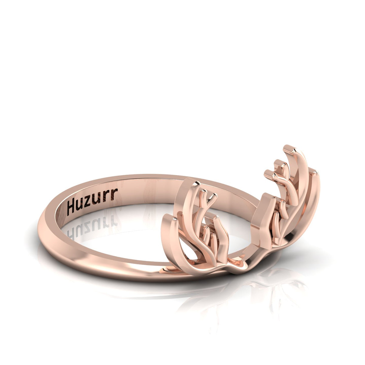 Deer Antler Rose Gold Plated Ring