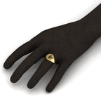 Black Enamel Spiral Snake Engraved Gold Plated Classic Signet Ring