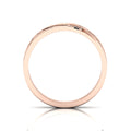 Black Diamond 5 Stone Rose Gold Plated Black Enamel Band Ring