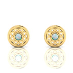 Gold Plated Opal Studs Infinity Earrings