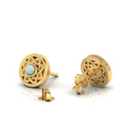 Gold Plated Opal Studs Infinity Earrings