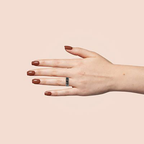 Till Death Black Enamel Rose Gold Plated Band Ring