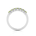 Sterling Silver Peridot 7 Stone Ring