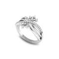 925 Silver Sparkling Queen Crown Diamond Ring