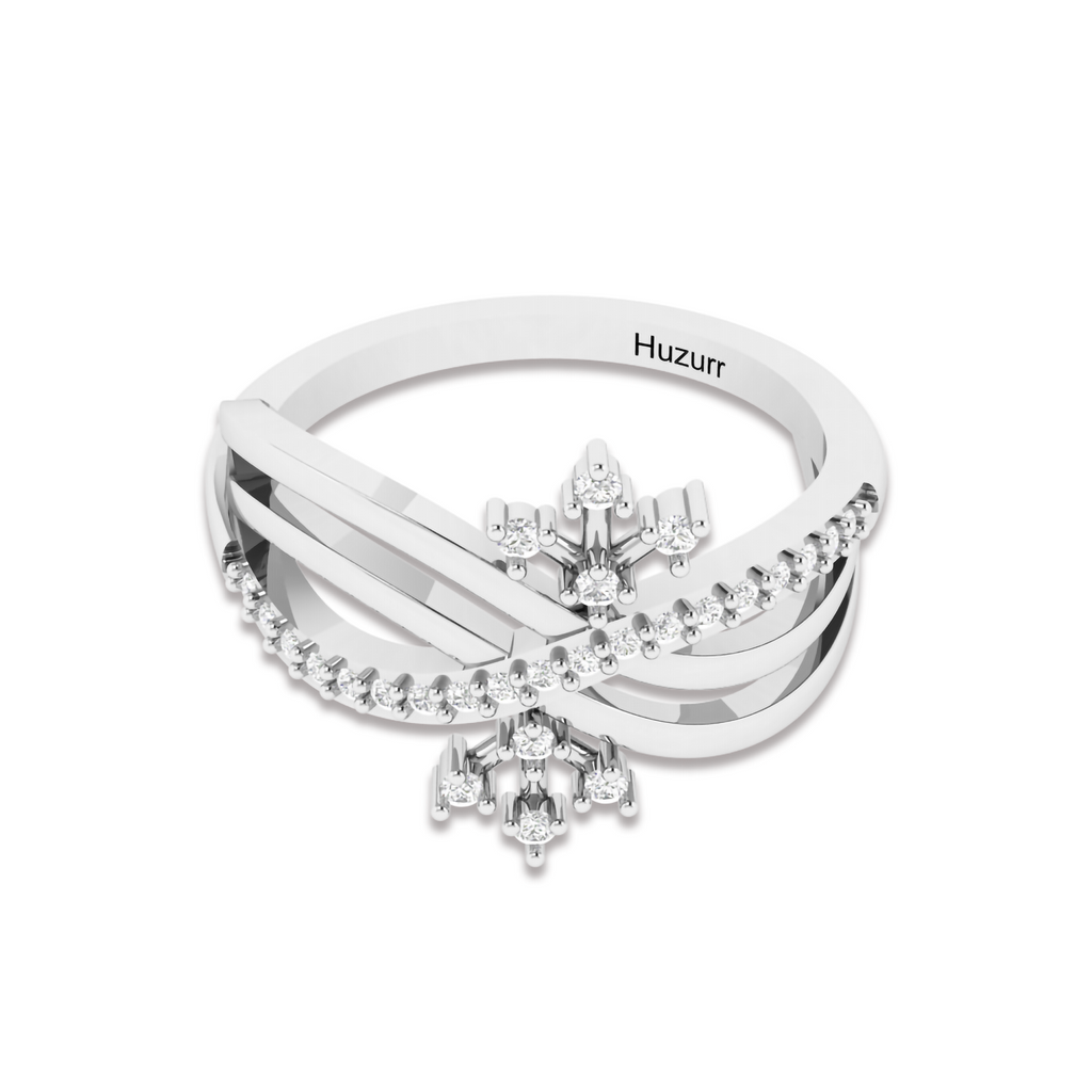 925 Silver Sparkling Queen Crown Diamond Ring