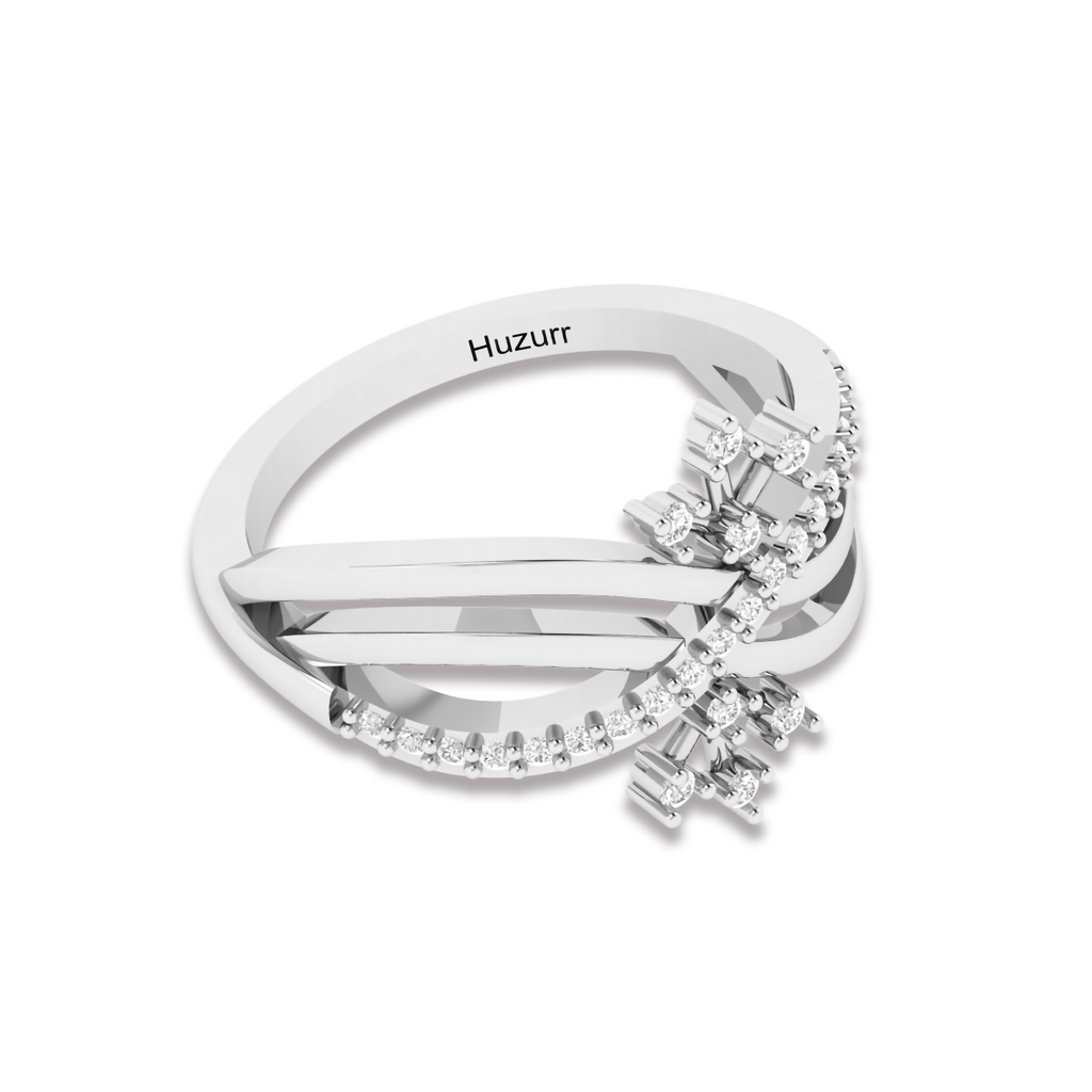 925 Silver Sparkling Queen Crown Diamond Ring