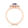 Tanzanite Rose Gold Plated Solitaire Sun Ring
