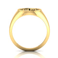 Black Enamel Spider Net Engraved Gold Plated Classic Signet Ring
