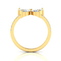 Simplicity Sparkling Butterfly Gold Plated Diamond Ring