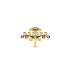 Gold Plated Celestial Star leaf Diamond Ring