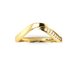 Classic Sparkling Gold Plated Band Diamond Ring