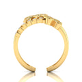 Double Band Butterfly Adjustable Diamond Ring