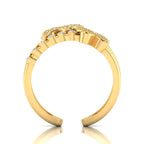 Double Band Butterfly Adjustable Diamond Ring