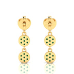 Emerald Drops & Danglers Gold Plated Heart Earrings