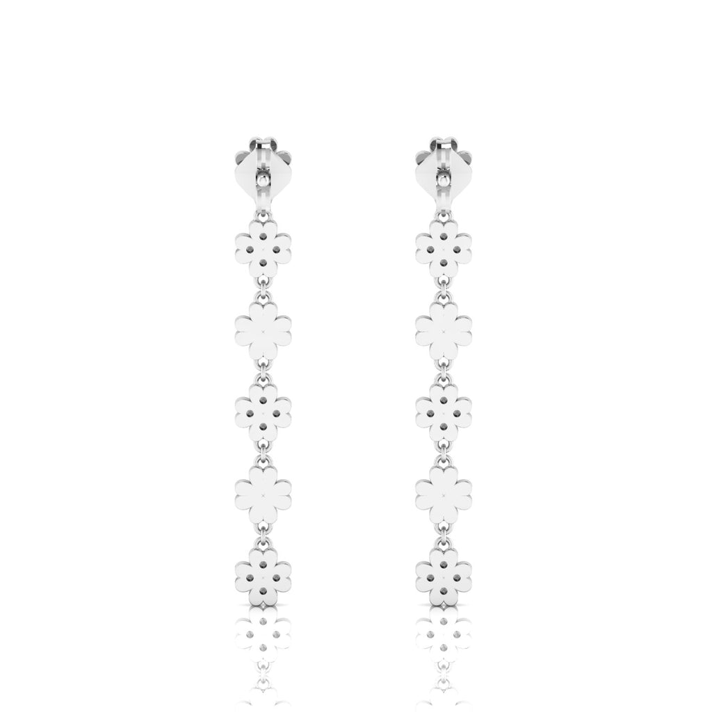 Clover Emerald Drops & Danglers Sterling Silver Earrings