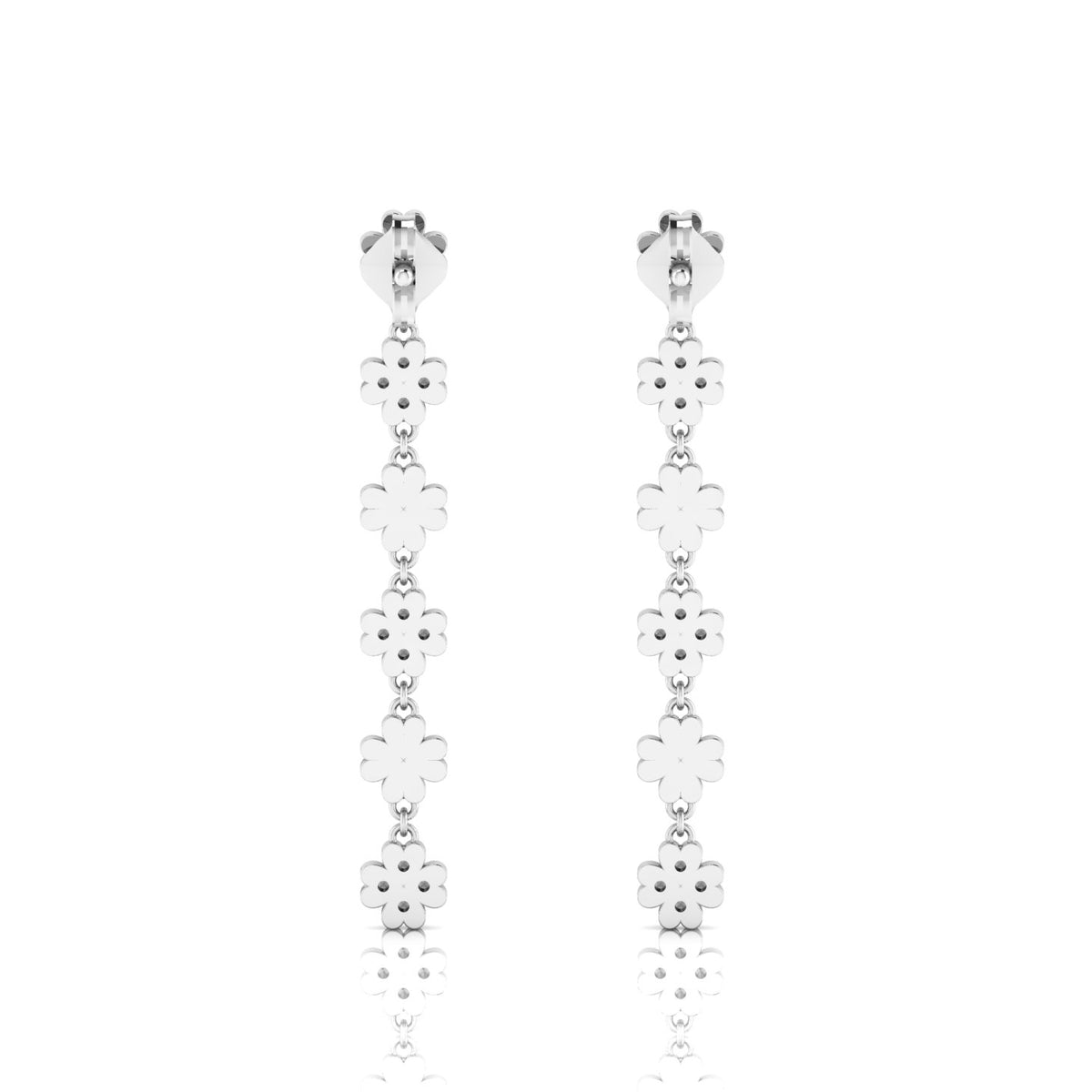 Clover Emerald Drops & Danglers Sterling Silver Earrings
