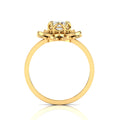 Sparkling Gold Plated Diamond Halo Ring