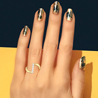 Five Diamond Gold Plated Ring For Women