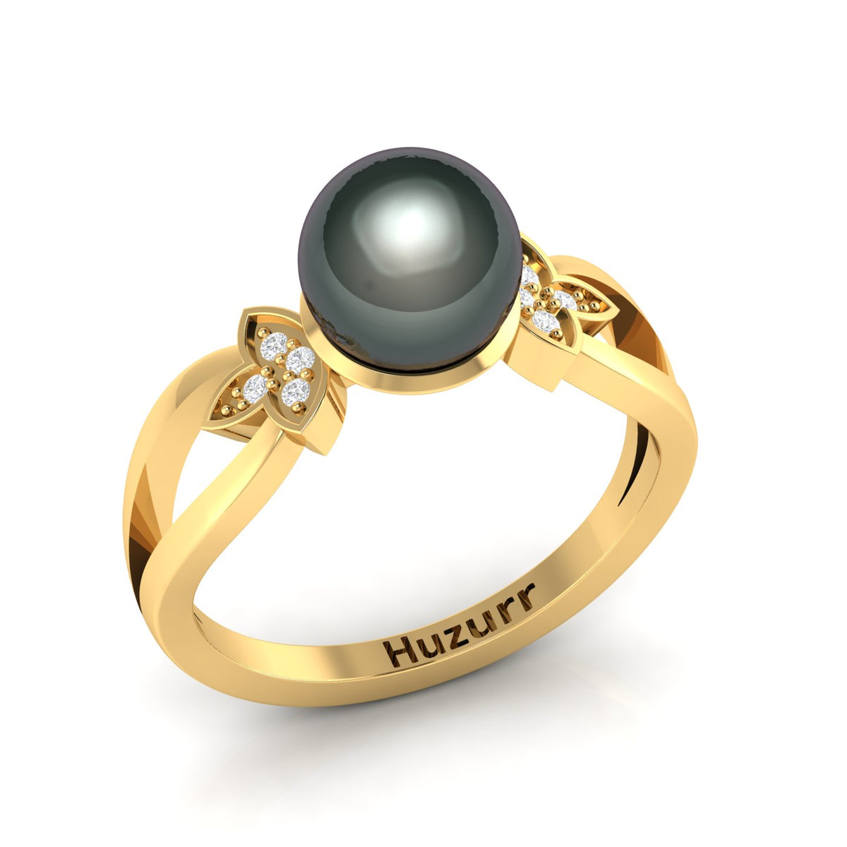 Tahitian Pearl Diamond Gold Plated Ring