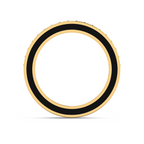 White And Black Diamond Half Eternity Gold Plated Band Ring