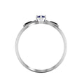 Tanzanite And Black Diamond Silver Solitaire Ring