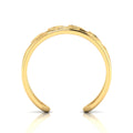 Stylish Leaf Two Tone Gold Plated Open Ring