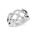 Eternity 925 Silver Women Diamond Ring