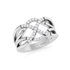 Eternity 925 Silver Women Diamond Ring