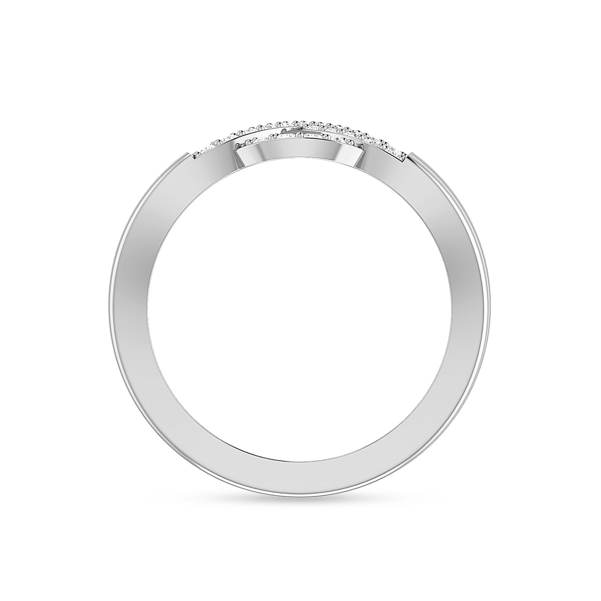 Eternity 925 Silver Women Diamond Ring