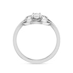 Marquise Cut Diamond Solitaire Silver Ring