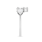Three Pear Stone Diamond Silver Ring