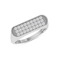 Diamond Stackable Silver Ring