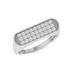 Diamond Stackable Silver Ring