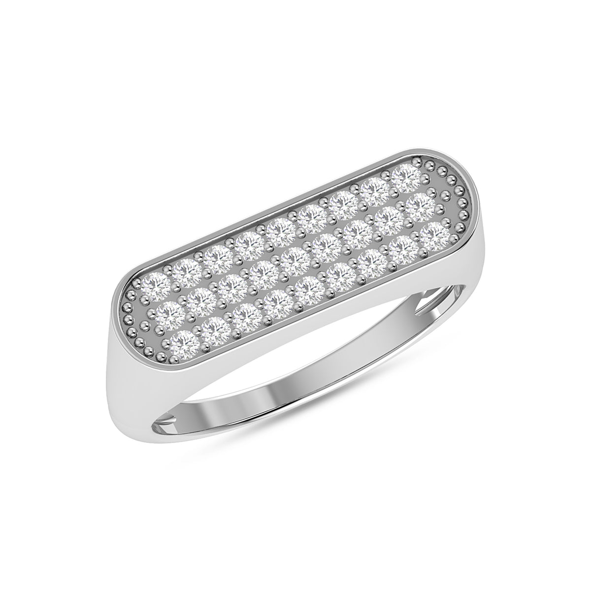 Diamond Stackable Silver Ring