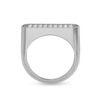 Diamond Stackable Silver Ring