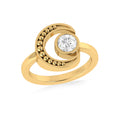 Sparkling Moon Round Diamond Knot RIng
