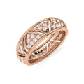 Rose Gold Plated Diamond Band Ring For Her