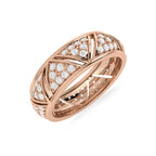 Rose Gold Plated Diamond Band Ring For Her