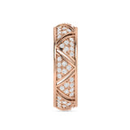 Rose Gold Plated Diamond Band Ring For Her