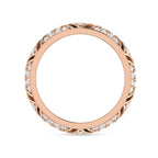 Rose Gold Plated Diamond Band Ring For Her
